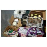 Skid lot: includes large food containers-glass