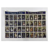 Uncut K9 Kards 4 Kids trading cards, two 14x19