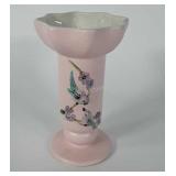 Hull pottery "Serenada" 1957 pink vase with bird