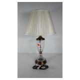 Dale tiffany lead crystal lamp with brass, 26"