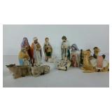 Homco nativity, porcelain bisque, 12 figurines in