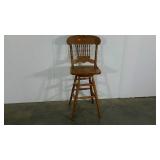 Tall bar chair, swivels, 31" to seat