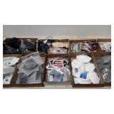 Face masks, paper and fabric, variety of styles