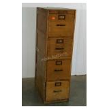 Globe Wernicke wooden filing cabinet, 25 x 16 x