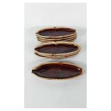 McCoy pottery, set of eight cornholders, #3716,