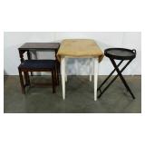 Project pieces, folding tray table, drop leaf