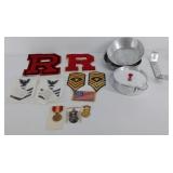 Military patches, High School Letters, NRA medals