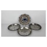 Pie plates, Rowe Pottery Works "Mom