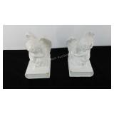 Pair of ceramic bookends, new in storage box