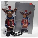 Christmas decor, fiber optic moose statue, 19"