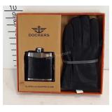 Dockers L/XL gloves and wrapped flask
