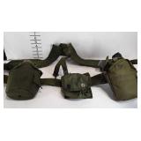 Military supply harness with canteens and first