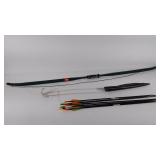 Bow, arrows, and quiver, approximately 60"