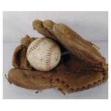 Regent Leather Baseball Glove, and Baseball