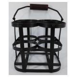Metal bottle caddy with handle