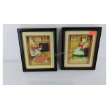 Pair of pictures with an Italian Chef, 8"x10"