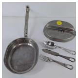 Mess kit, flatware marked U.S.