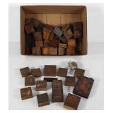 Printers blocks, many of them depict tradesmen