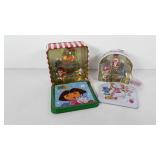 Carlton Cards Holiday ornament sets in tins, Dora