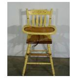Tole painted high chair, wear as shown