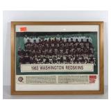 Washington Redskins 1983 team picture, framed,