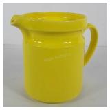 Yellow ceramic pitcher, marked Waechtersbach,