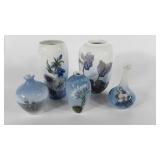 Royal Copenhagen vase collection, 5" beach,  5"