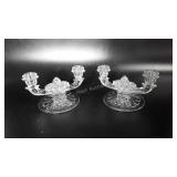 Glassware, two Fenton crystal "Daisy and Button"