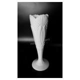Glassware, Fenton milk glass 12" vase, nice