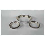 Noritake hand painted floral berry bowl set with