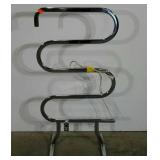 Towel warming rack, works