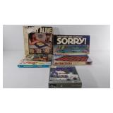 Puzzle, checkers, sorry, stay alive, and printing