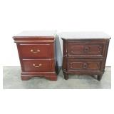 Two nightstands, finish wear as shown