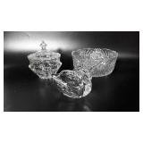 Glassware, includes Duncan and Miller crystal art