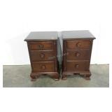 Two nightstands, Kling Factories badges, each