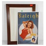 Advertising, Raleigh cigarette ad, in frame, but