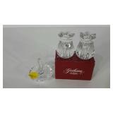 Waterford ring keeper and Gorham salt and pepper