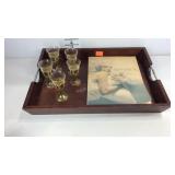 Serving tray with five Raimond goblet style