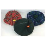 Three beret hats one, is marked Colby22.5