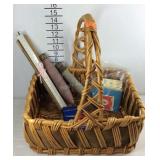 Decor basket with sewing supplies- snap