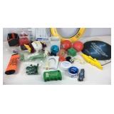 Office supplies, mouse pads, stress balls, yo-yo,