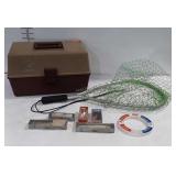 Fishing net and My Buddy Tacklemaster tackle box