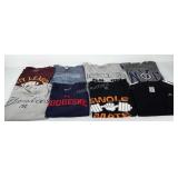 Eight t-shirts, includes Adidas, old navy, under