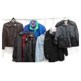 Clothing group, includes seven jackets, sizes