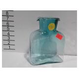 Blinko water pitcher with chip, 8" tall
