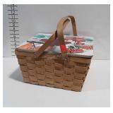 Virginia Tech Hokies picnic basket with hinged