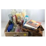 Beauty supplies, shower gel, Avon samples,