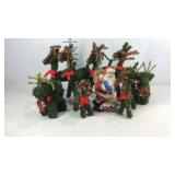Christmas decor, reindeer and Santa