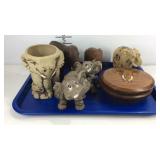 Elephant decor and figurines