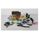 Fishing supplies, includes pliers, bleeding bait